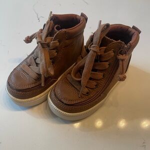 Brown Toddler High-Top Sneakers